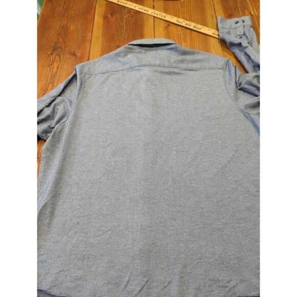 Hart Shaffner Marx Long Sleeve 100 Percent Cotton Shirt Blue Men XXL - Picture 6 of 6